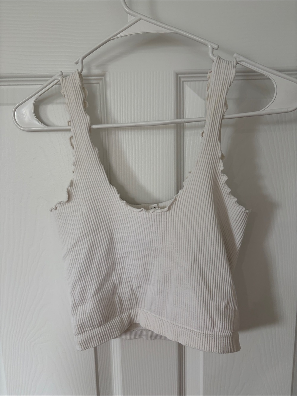 Nikibiki Ribbed Ruffle-Edge Crop Tank - Picture 3 of 3